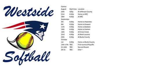 2025 Softball schedule